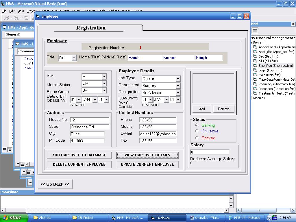 Hospital Management System Project In Php Source Code Free Download