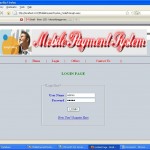 Mobile payment system project login page