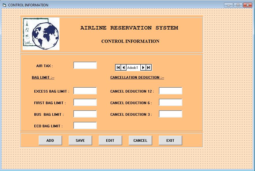 Airline Reservation System Project Visual Basic Projectsgeek
