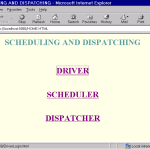 Scheduling and Dispatching project home