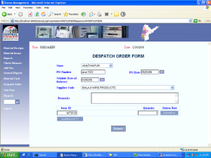 Store Management System Dispatch