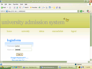 Online University Management login